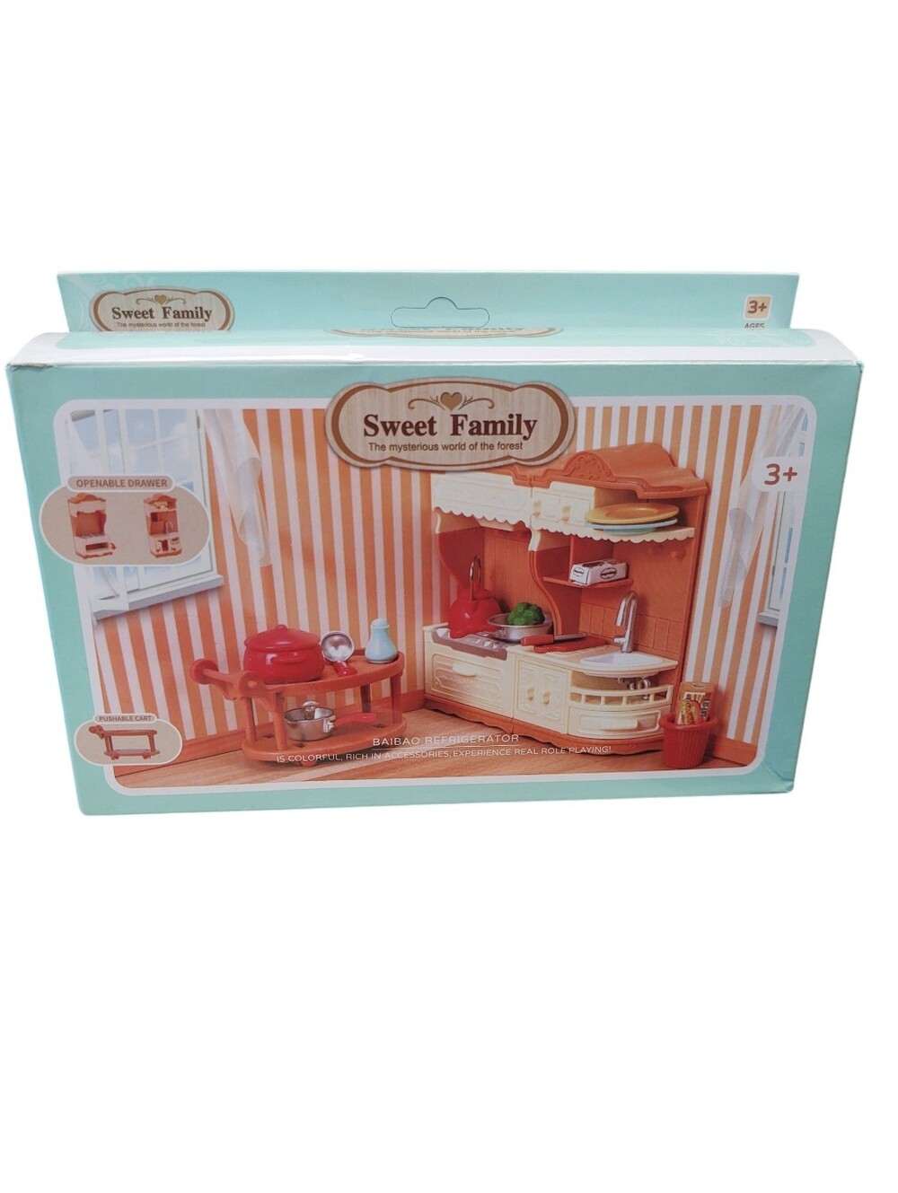 New In Box Sweet Family Toy Kitchen Playset